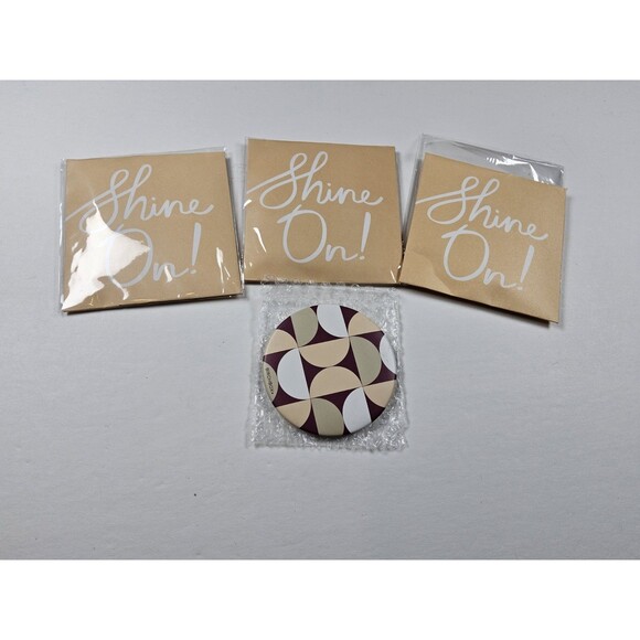 Lot Of 3- Small Birchbox Purse Mirror Makeup Mirror For Handbag - Picture 2 of 2